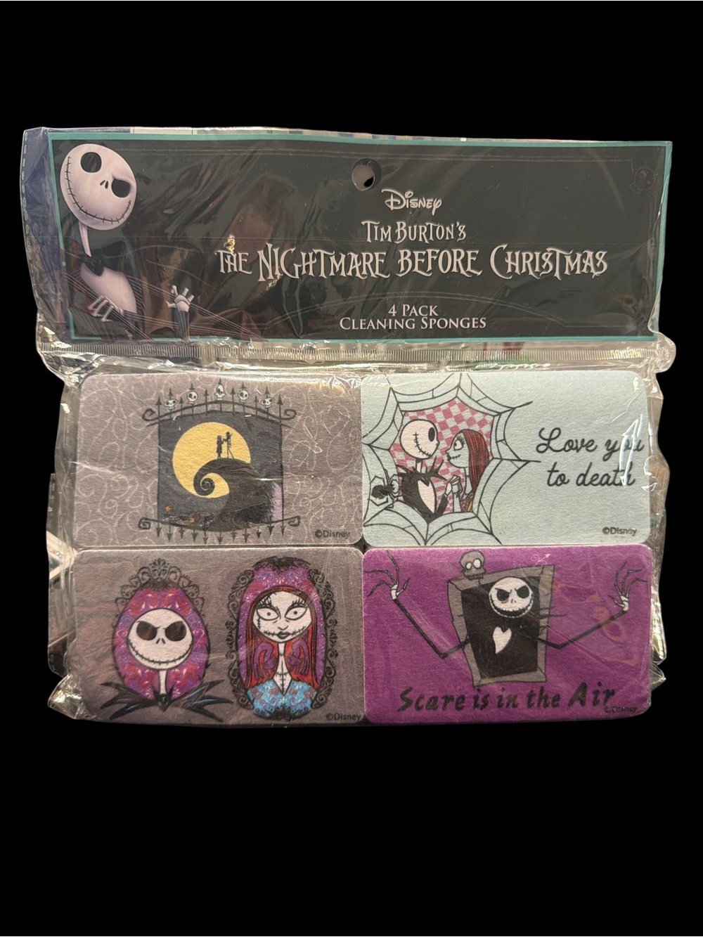 New Disney Nightmare Before Christmas 4 Pack of Sponges
